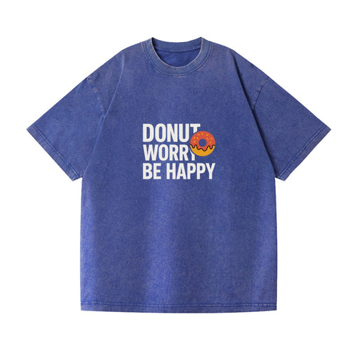 Donut Worry Be Happy Vintage T-shirt