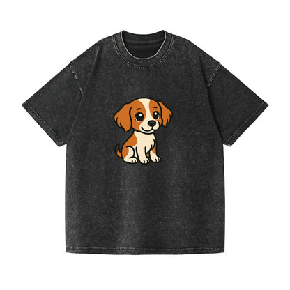 brittany spaniel orange and white sitting pose portrait design Hat