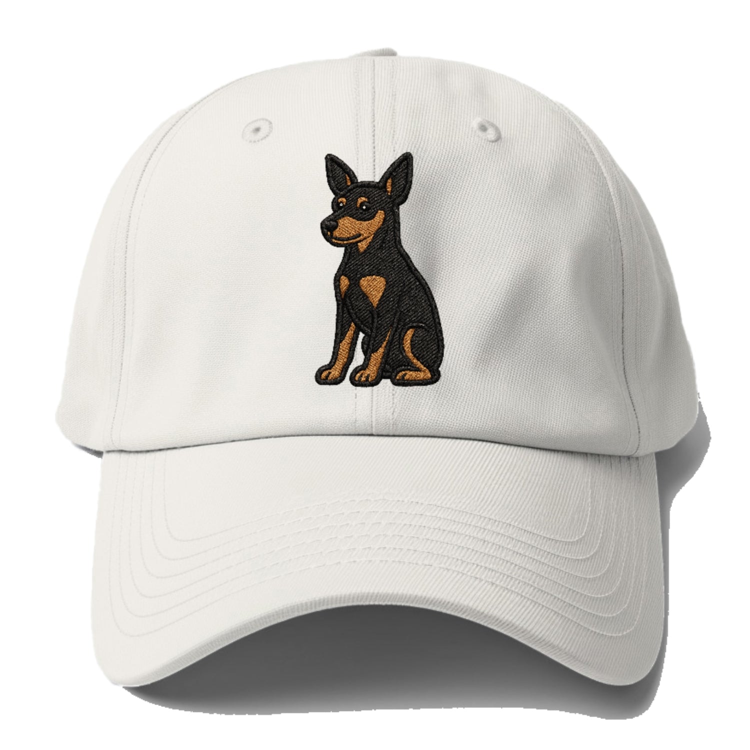 miniature-pinscher-black-tan-regal-poise Hat