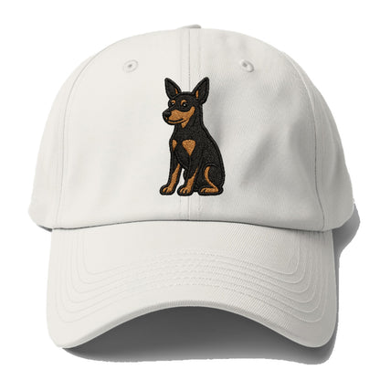 miniature-pinscher-black-tan-regal-poise Hat