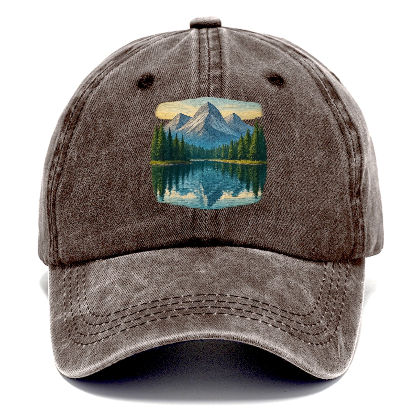 mountain lake reflections Hat