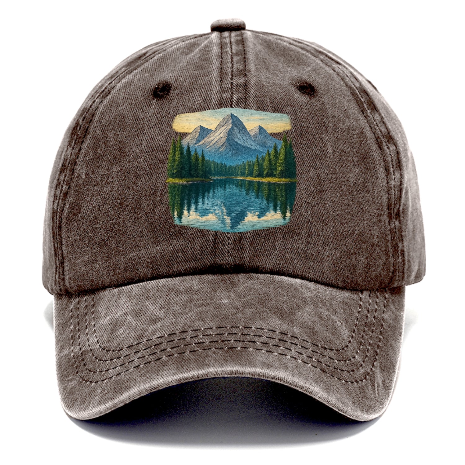 mountain lake reflections Hat