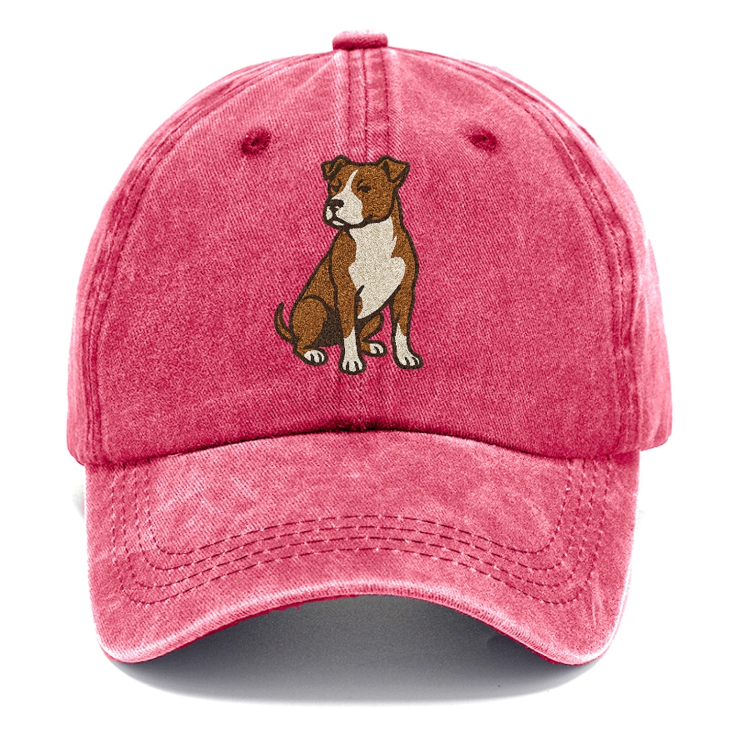 American Pit Bull Terrier Brown And White Pose Hat