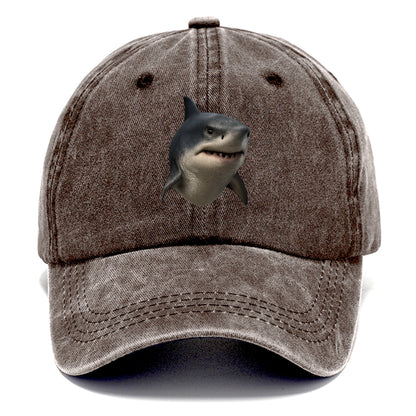 shark portrait design Hat