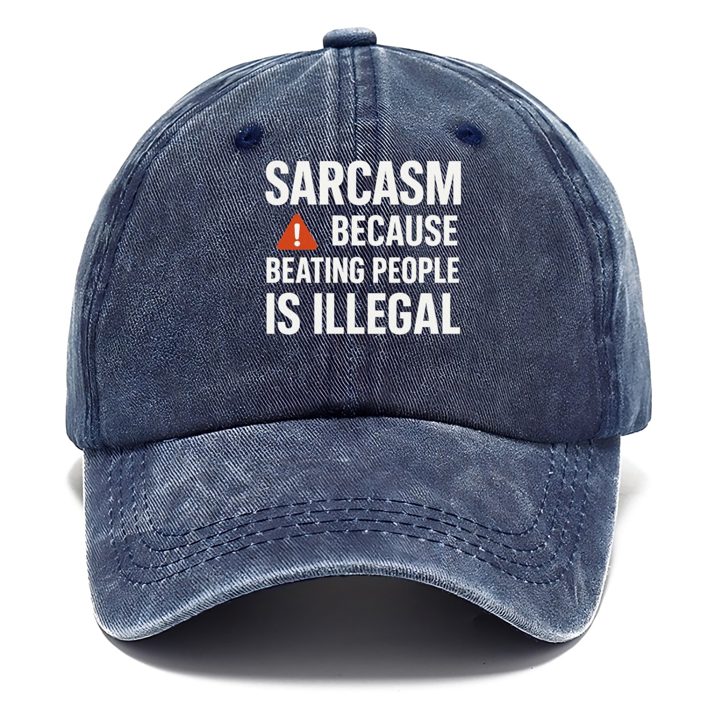 sarcasm because beating people Hat
