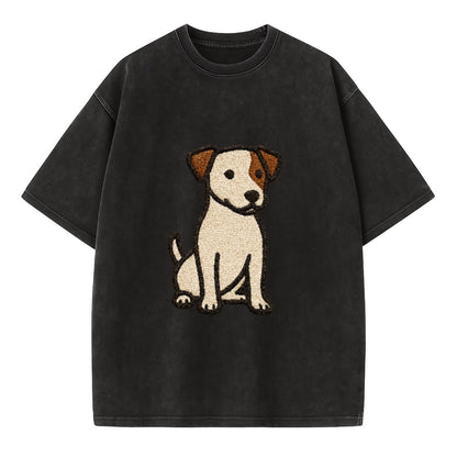 Jack Russell Terrier White With Brown Patches Pose Hat