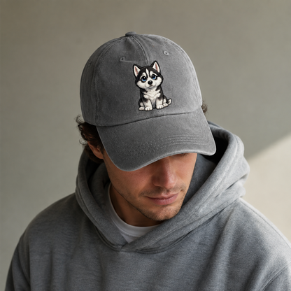 Siberian Husky Sitting Sweetheart Classic Cap – editorial product image