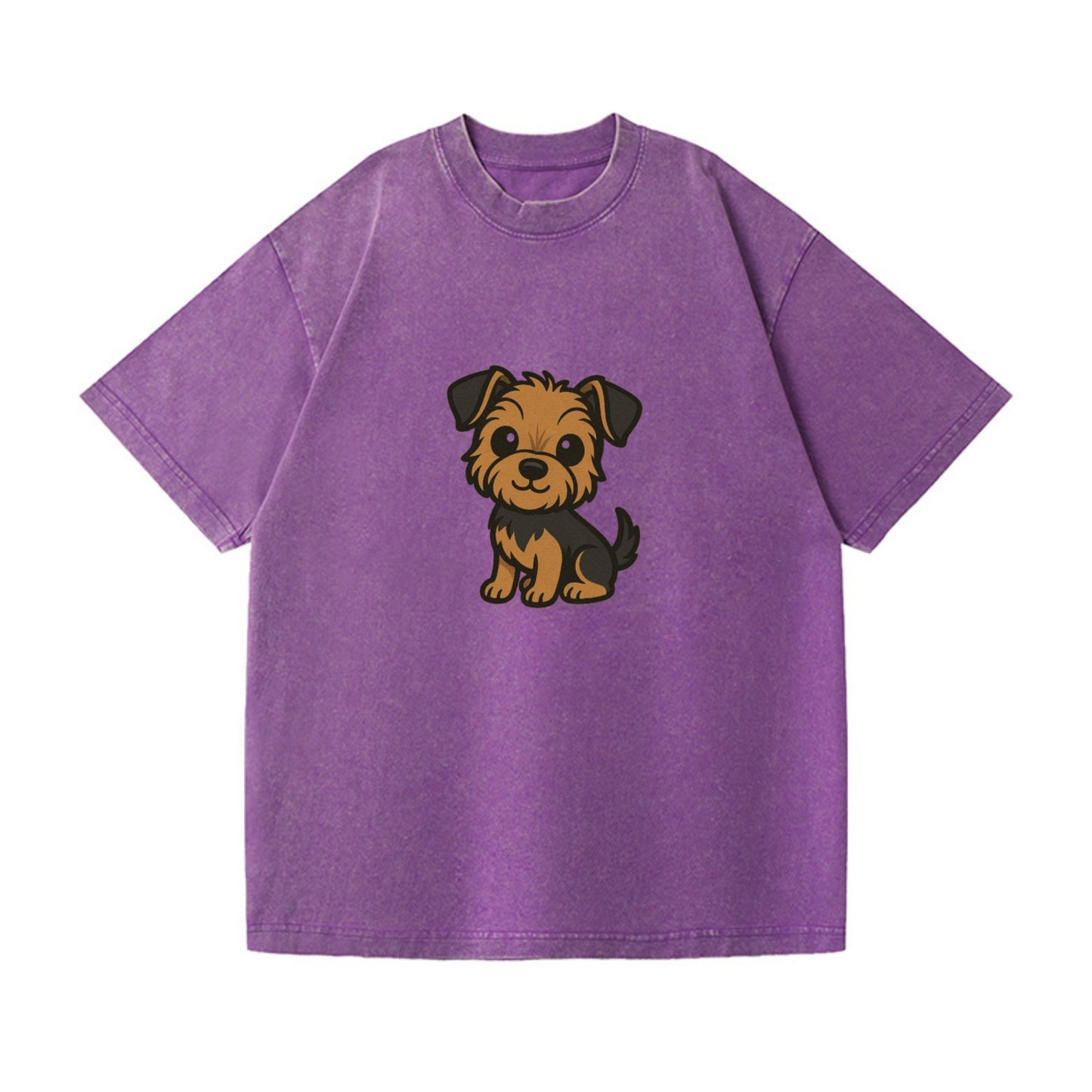 yorkipoo small brown and black sitting pose portrait design Hat