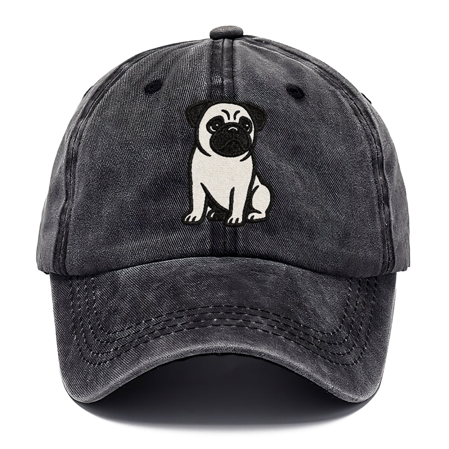 black-pug-charming-companion Hat