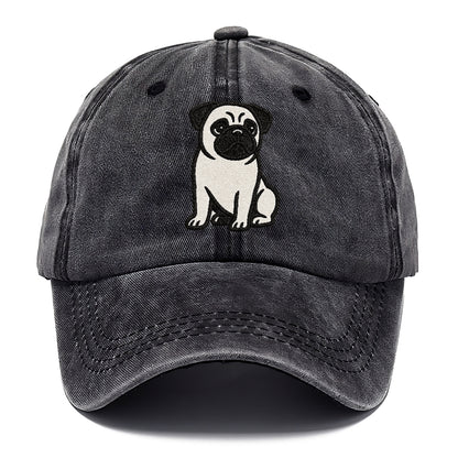 black-pug-charming-companion Hat