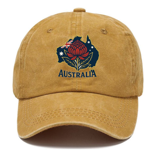 Australian Floral Map Hat