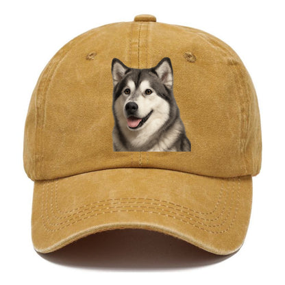 alaskan malamute portrait design Hat