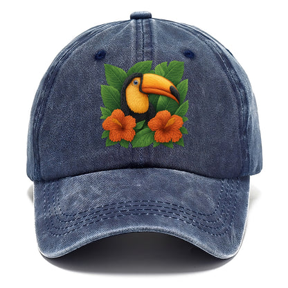 tropical paradise toucan bloom Hat