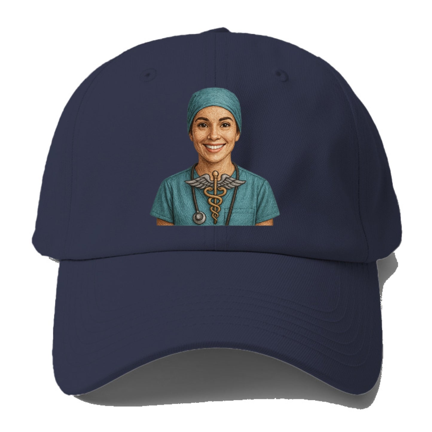 smiling doctor with caduceus art Hat