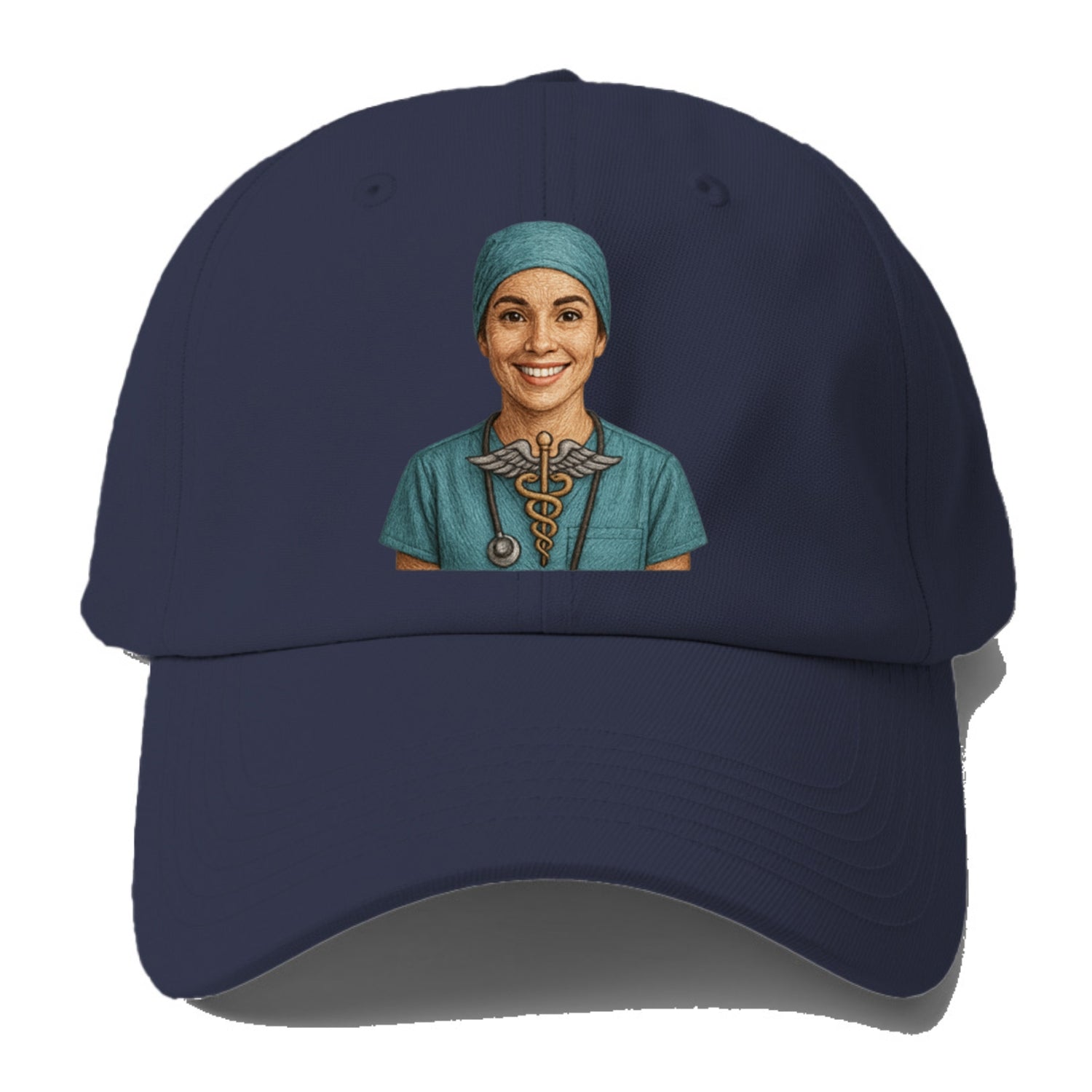 smiling doctor with caduceus art Hat