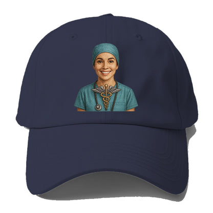 smiling doctor with caduceus art Hat