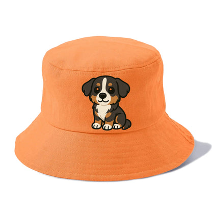 bernese mountain dog tricolor sitting pose portrait design Hat