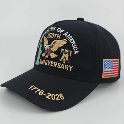 250th Anniversary American Independence Embroidered Cap