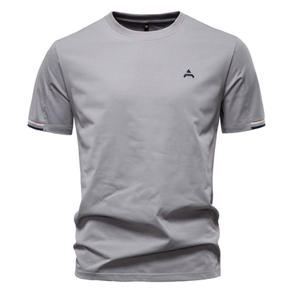 2025 Embroidered Cotton Tee - Men's Casual Summer Style