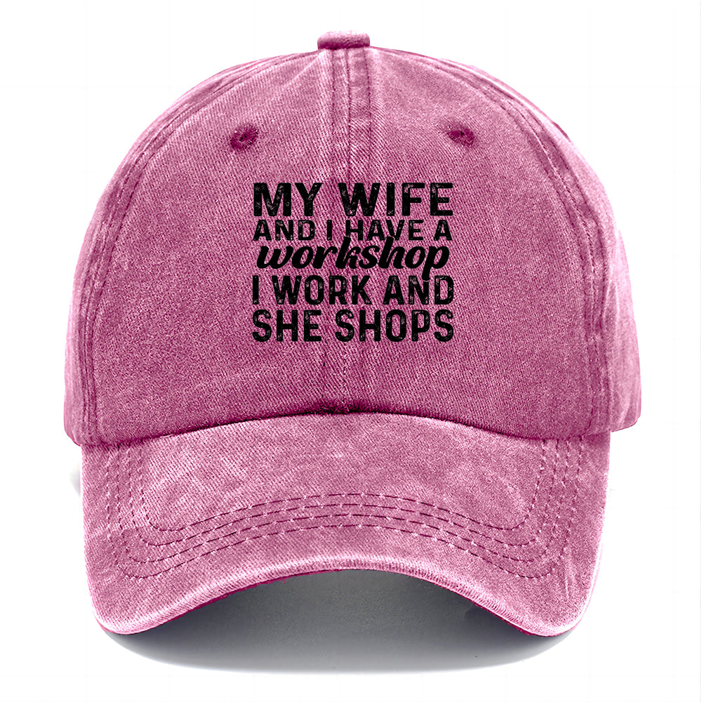 I Work She Shops Classic Cap
