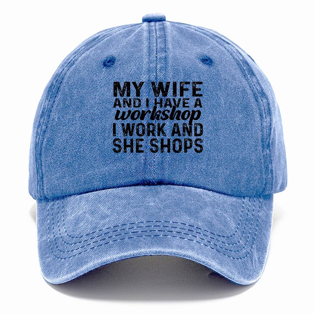 I Work She Shops Classic Cap