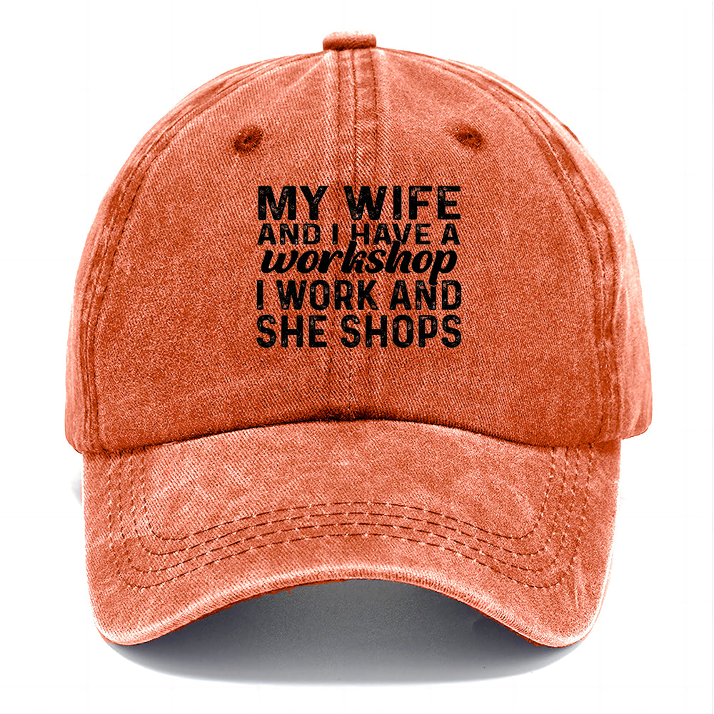 I Work She Shops Classic Cap