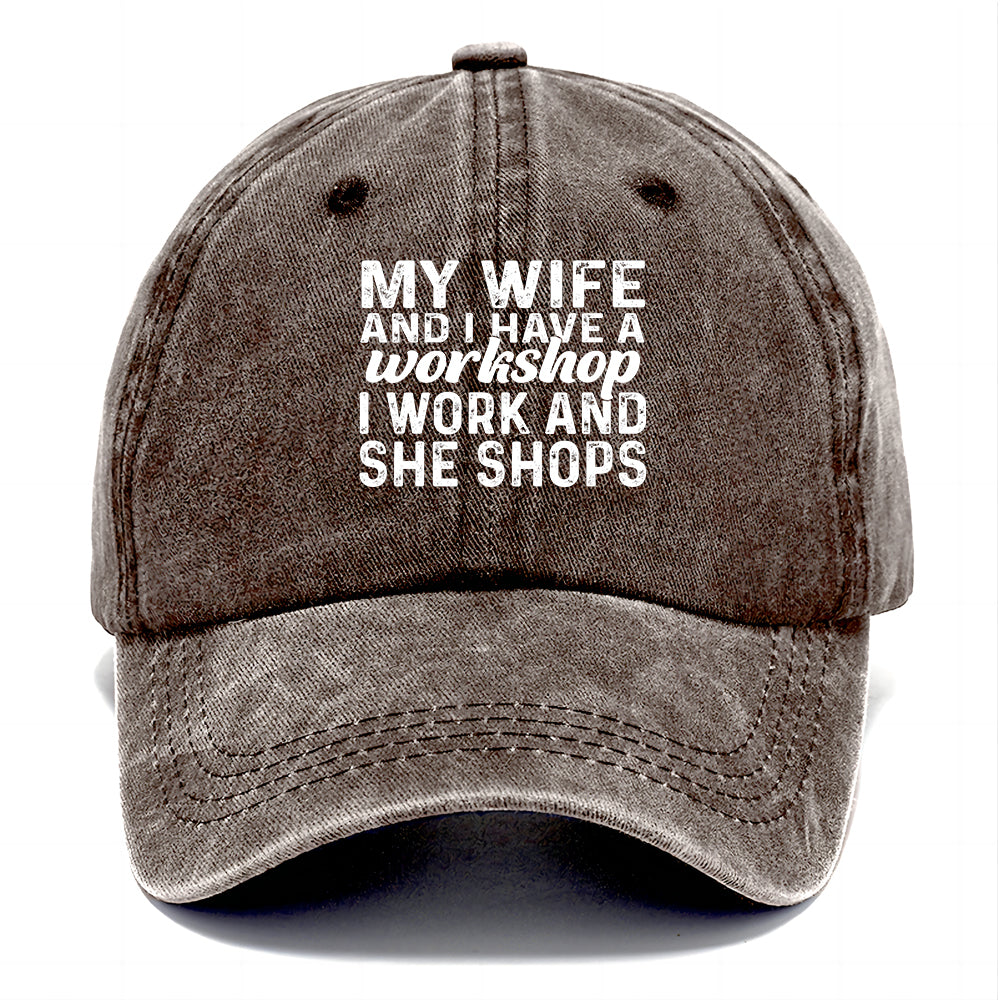 I Work She Shops Classic Cap
