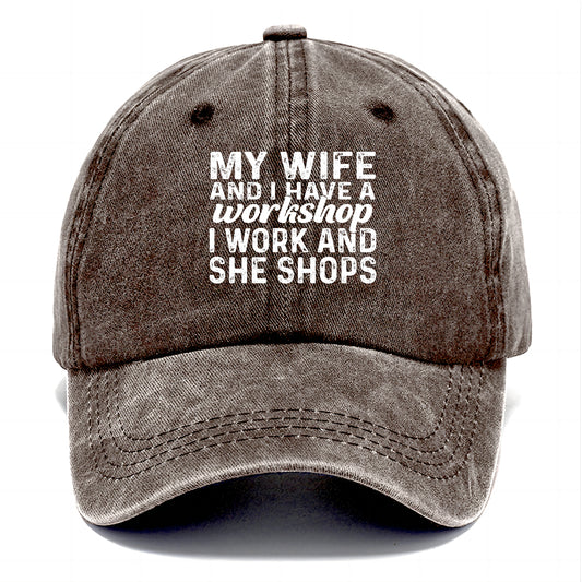 I Work She Shops Classic Cap