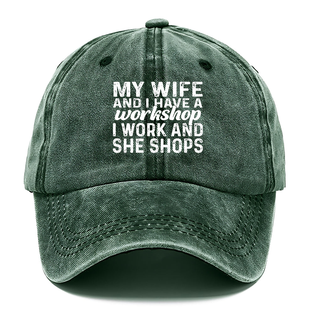 I Work She Shops Classic Cap