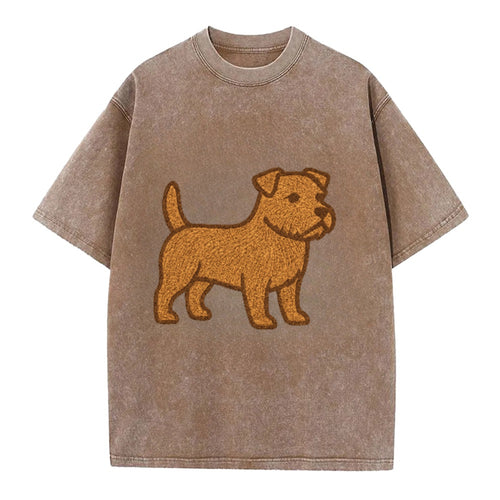 Norfolk Terrier Red Colored Pose Vintage T-shirt