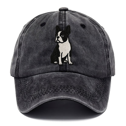boston-terrier-black-white-tuxedo-charming-companion Hat
