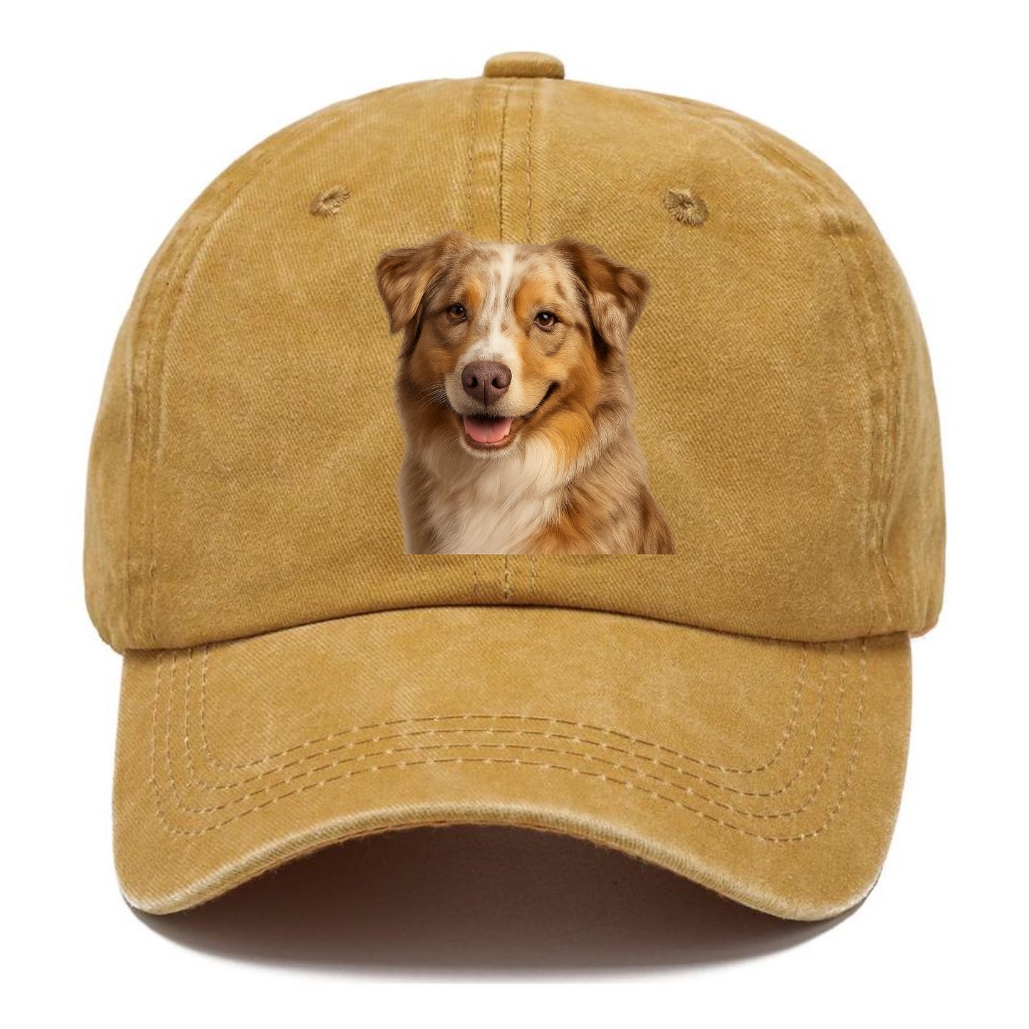 red merle australian shepherd portrait design Hat