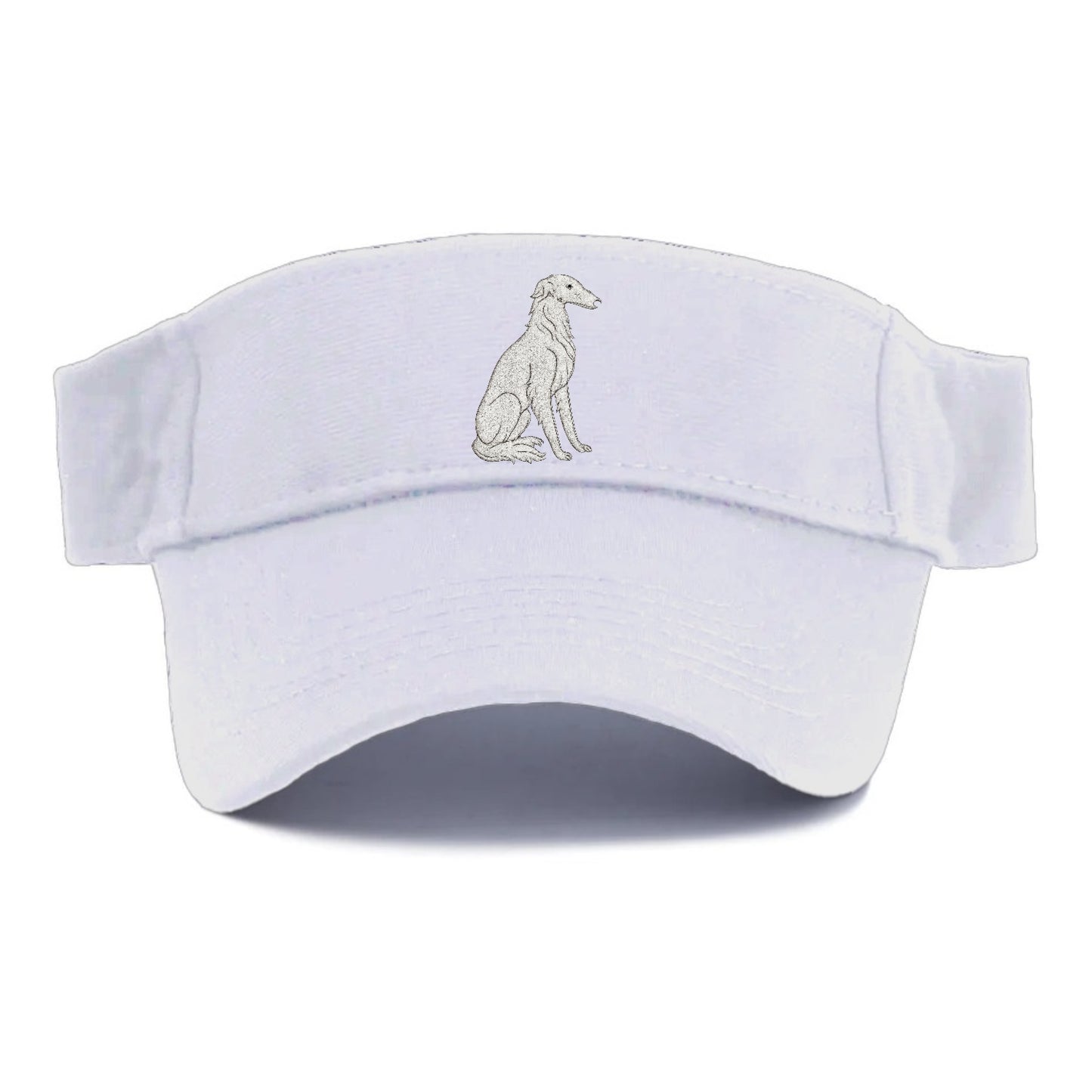 Borzoi White Sitting Pose Hat