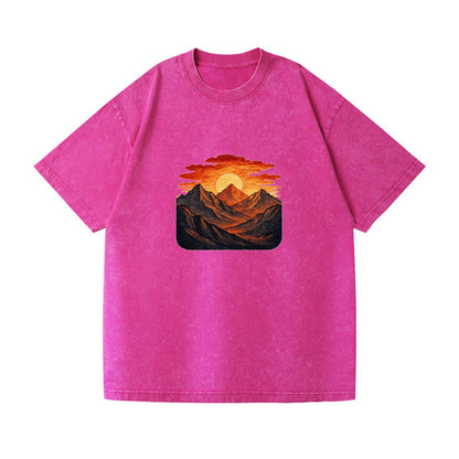 fiery mountains and sunset vista Hat