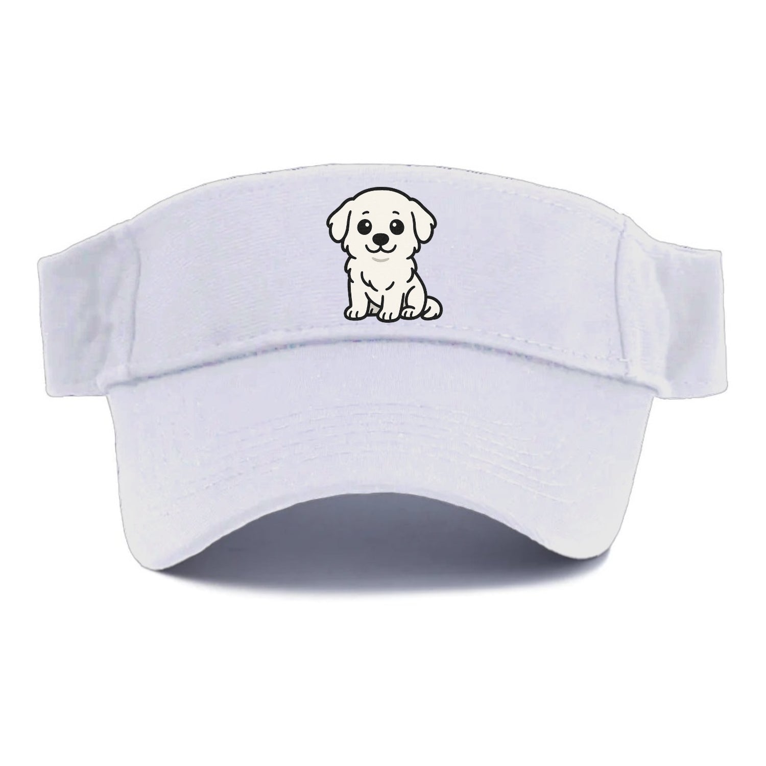 great pyrenees white fluffy sitting pose portrait design Hat