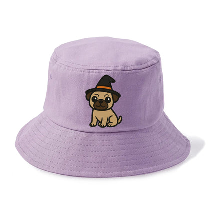 pug wearing witch hat halloween theme portrait design Hat