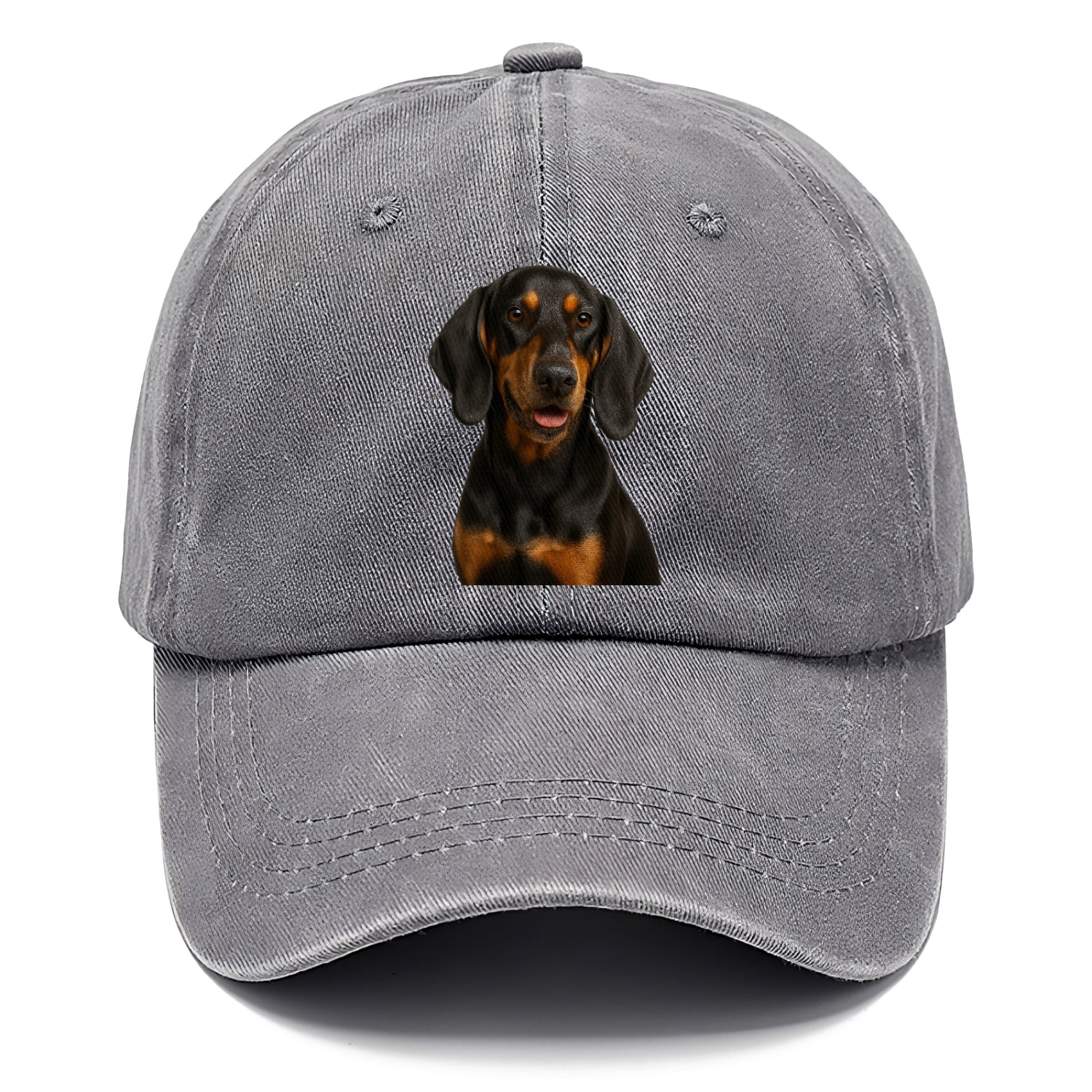 black tan coonhound portrait design Hat