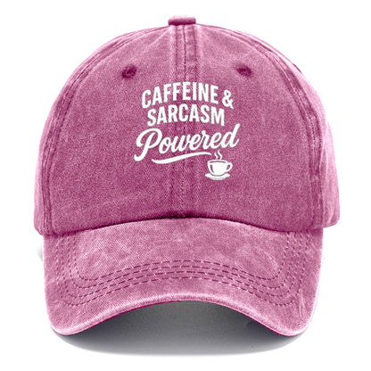 caffeine and sarcasm powered design Hat