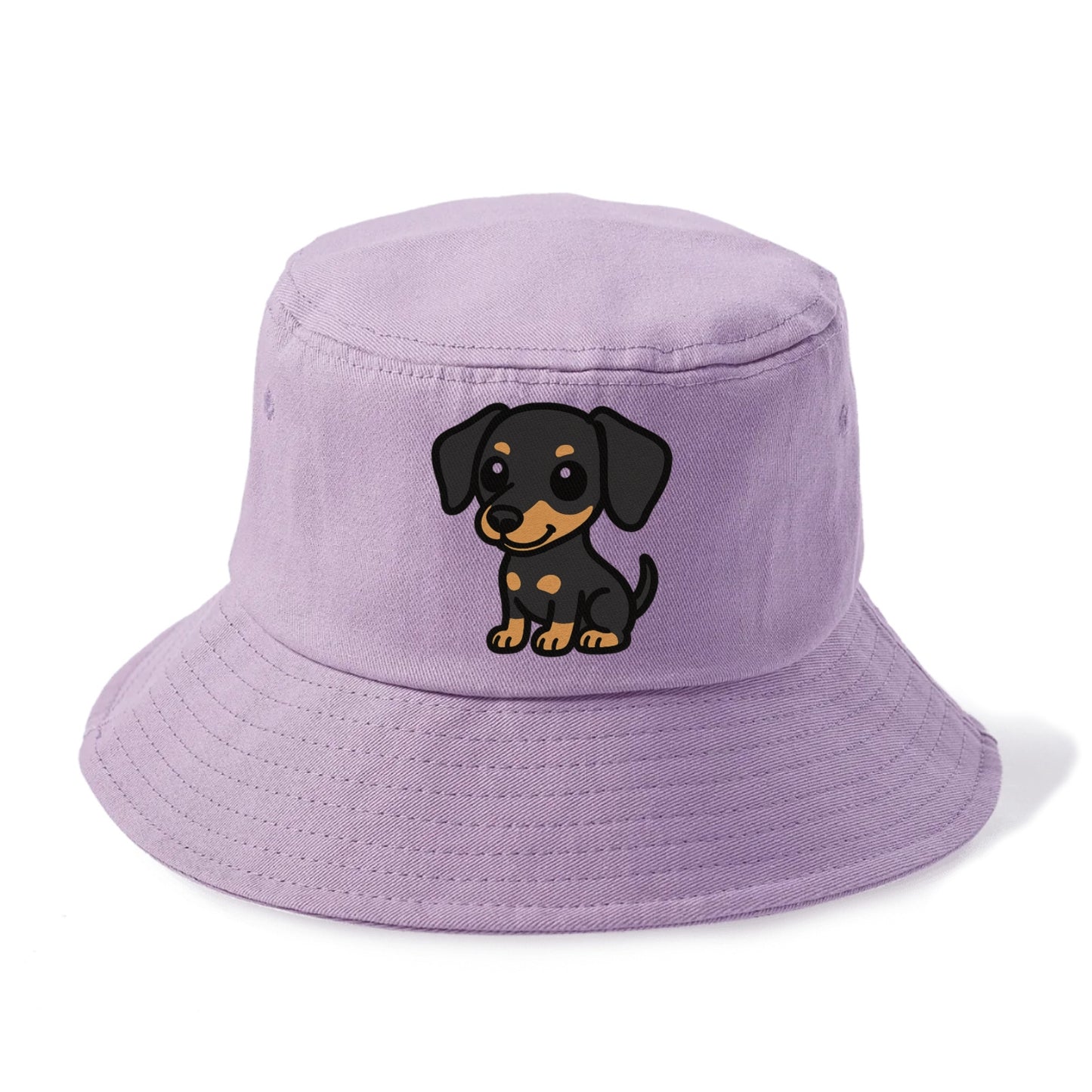 miniature pinscher black and tan sitting pose portrait design Hat