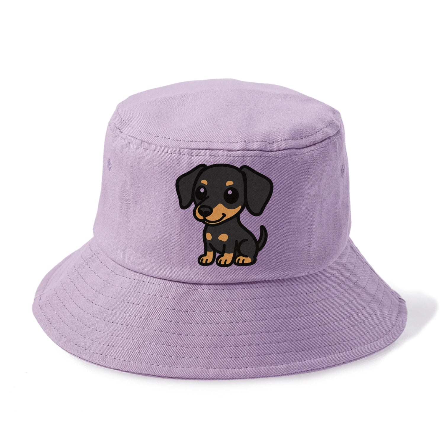 miniature pinscher black and tan sitting pose portrait design Hat
