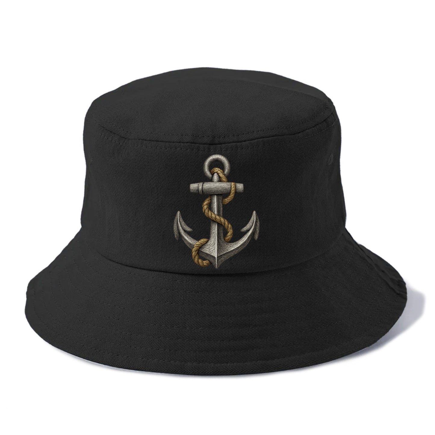 anchor and rope nautical illustration Hat