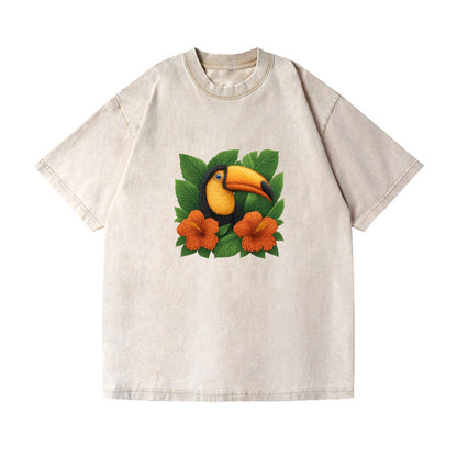 tropical paradise toucan bloom Hat