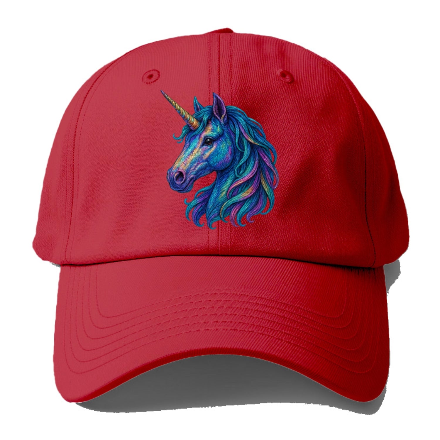 rainbow unicorn head artistic illustration Hat