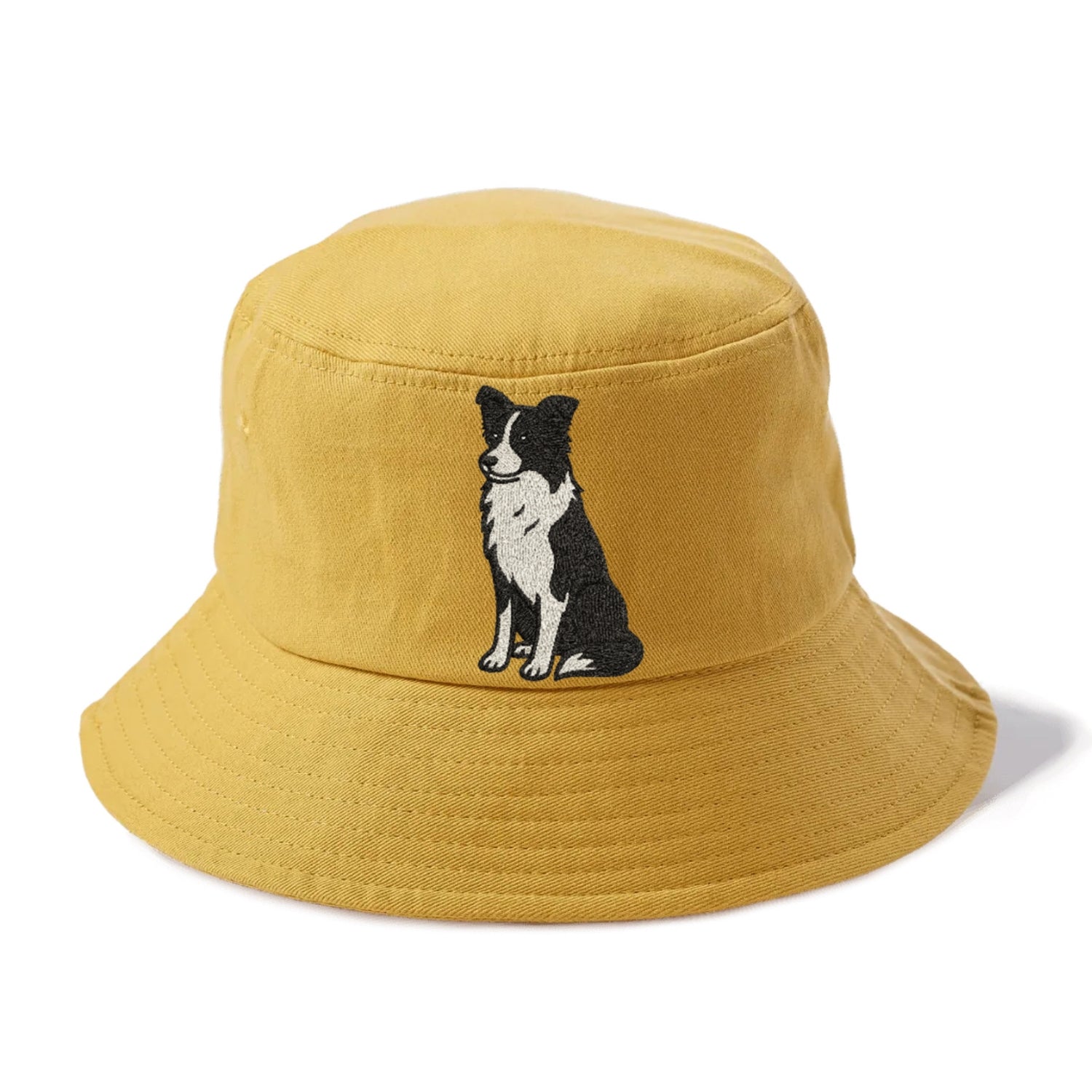 Border Collie Black And White Sitting Pose Hat