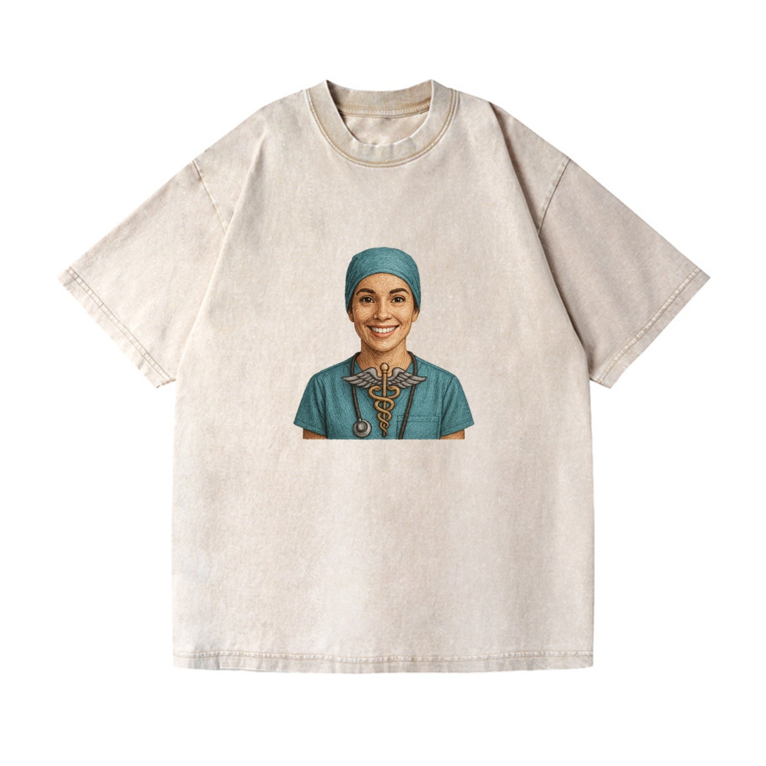 smiling doctor with caduceus art Hat