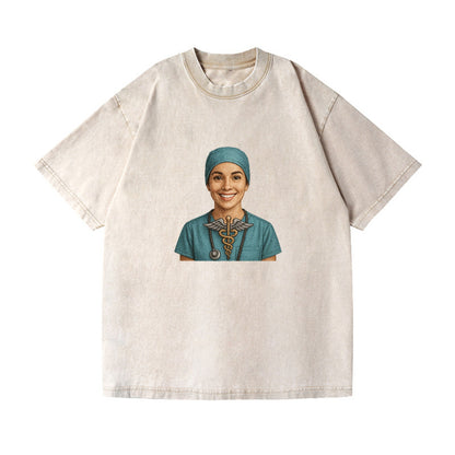 smiling doctor with caduceus art Hat