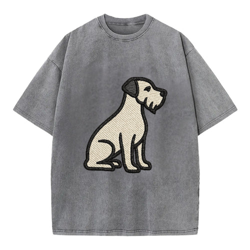 Cesky Terrier Gray Design Vintage T-shirt
