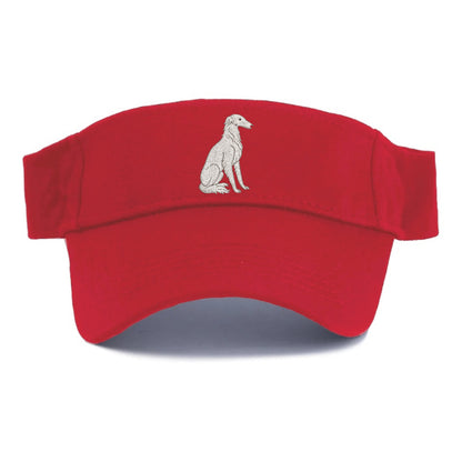 Borzoi White Sitting Pose Hat
