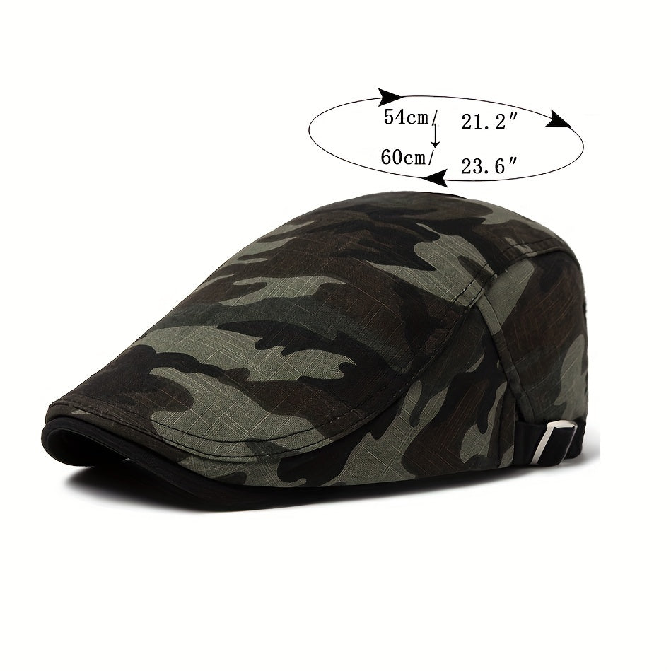 Camouflage newsboy cap sales