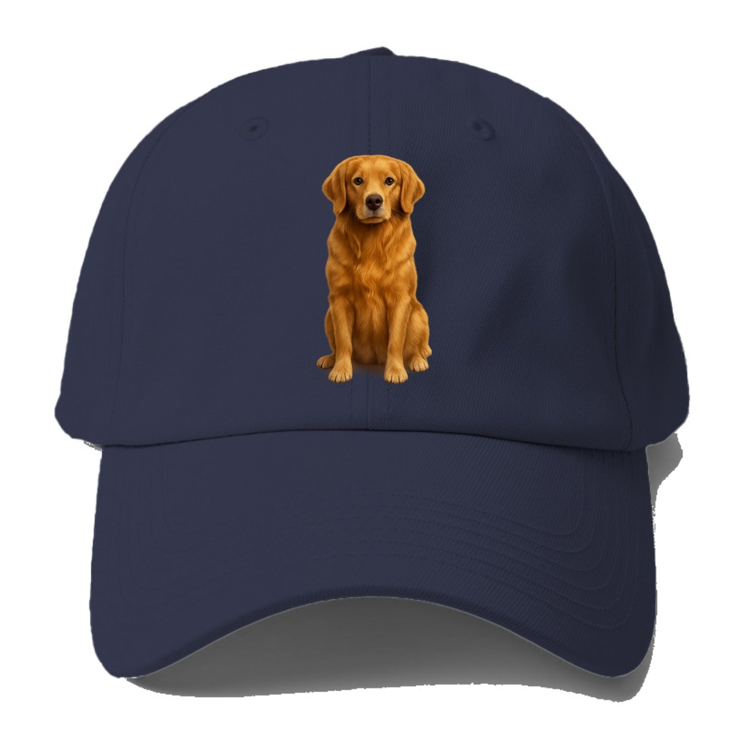 golden retriever portrait on brown background Hat